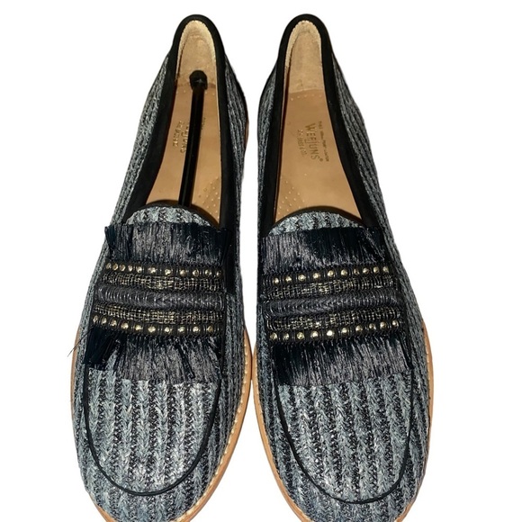 NWIB Weejuns Whitney 90s Raffia Preppy Tweed Loafers Size 8.5 - Picture 2 of 11